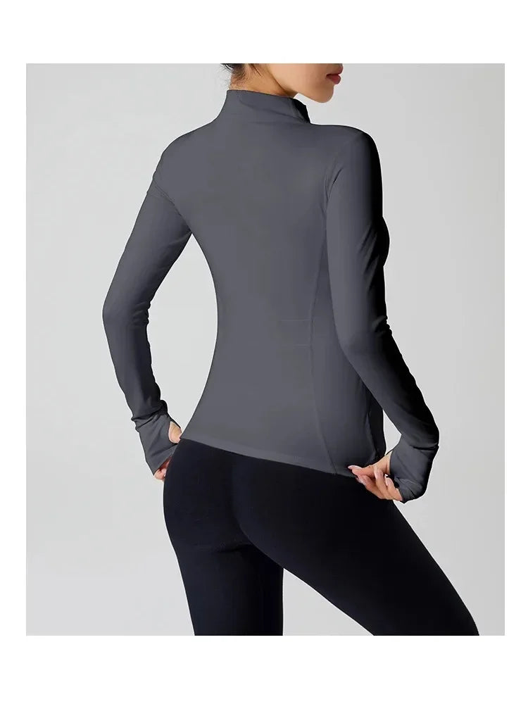 2025 Full Zipper Windproof Winter Outdoor Gym Fitness Coats Women's Jackets