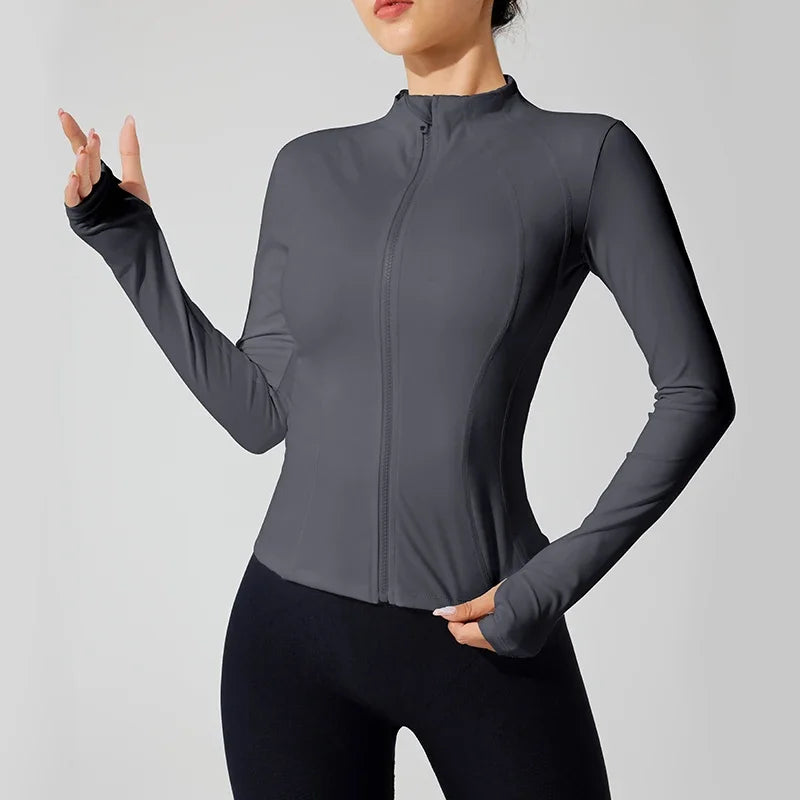 2025 Full Zipper Windproof Winter Outdoor Gym Fitness Coats Women's Jackets